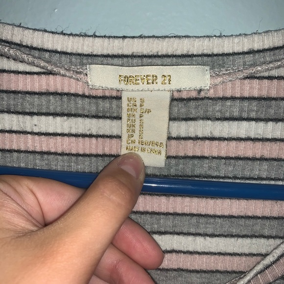 Striped button up top - Picture 2 of 4